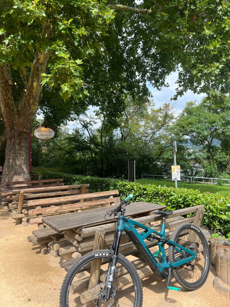 Kinder spielen im familienfreundlichen Biergarten in Koblenz am Rhein